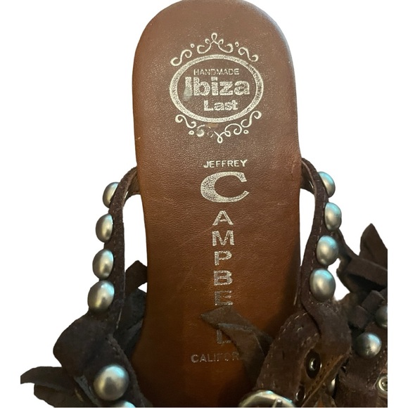 Jeffrey Campbell Ibiza Brown Suede Fringe Tassel Sz 6 - Picture 9 of 10